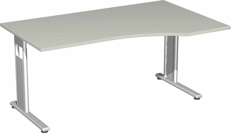 Schreibtisch Geramöbel C Fuß Flex S-618305, 180x72x100cm (BxHxT), Freiform rechts, C-Fuß
silber, hellgrau