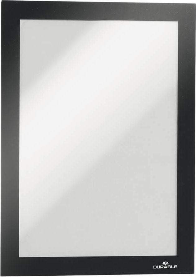 Inforahmen Durable DURAFRAME 4870, A6 hoch/quer, Rückseite selbstklebend, Pack 2 Stück, schwarz