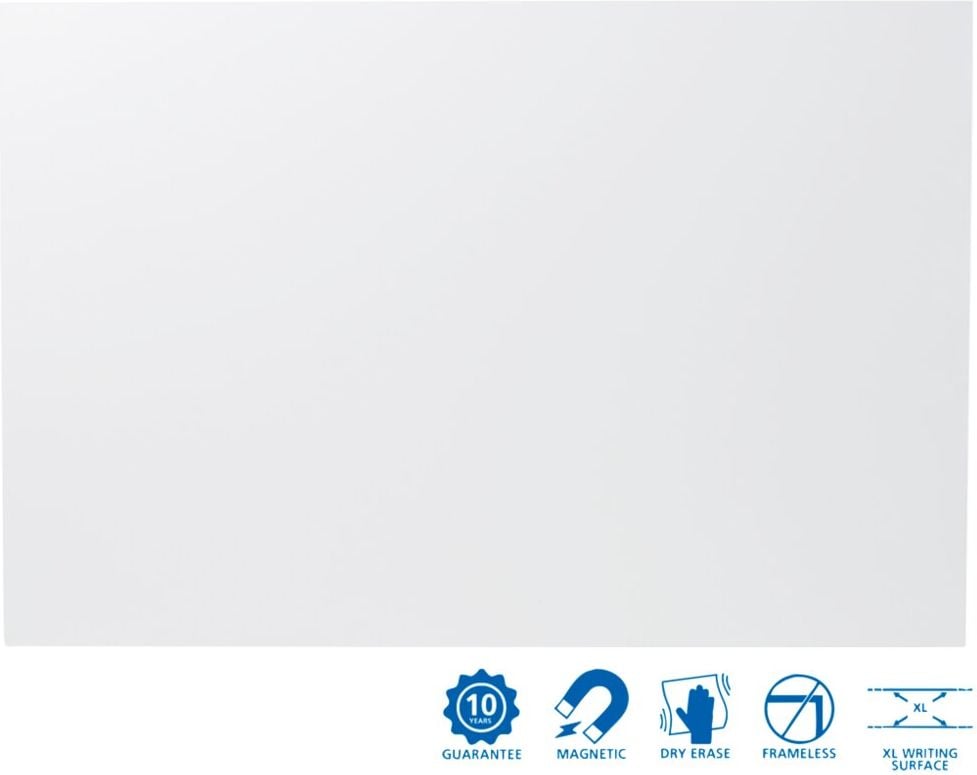 Whiteboard Legamaster BOARD-UP 7-106350, 50x75cm, lackiert, trocken abwischbar, rahmenlos, Wandaufhängung im Hoch- oder Querformat, FSC-zertifiziert