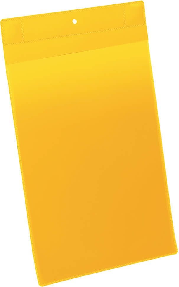 Kennzeichnungstaschen Durable Neodym 1747, 210x297mm (A4 hoch), magnetisch, farbig, Pack 10 Stück, gelb