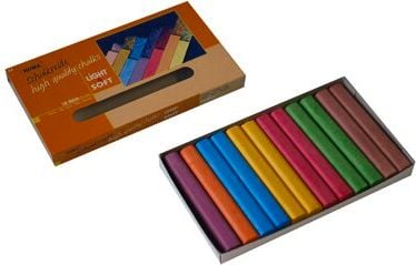 Kreide KOMA farbig sortiert 1270, Wandtafelkreide, 7-farbig, Pack 12 Stück