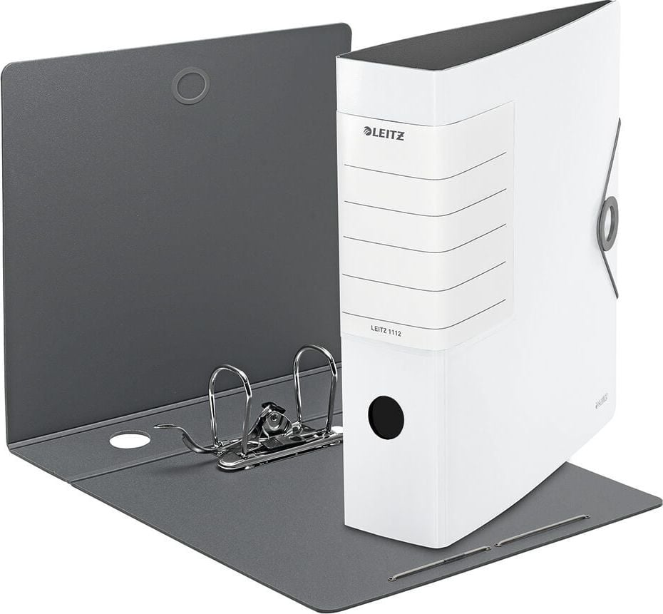Ordner A4 Leitz Solid 1112, 82mm, Polyfoam, A4, 8,2cm Rücken, 180 Grad, Kunststoff, weiß