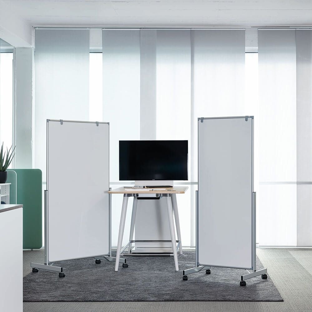 Whiteboard mobil MAULpro easy2move 63396-84, 180x100cm, kunststoffbeschichtet, magnet-
haftend, trocken abwischbar, Stativtafel