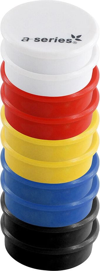 Magnete a-series AS1687, 38mm Durchmesser, 1500g Tragfähigkeit, Pack 10 Stück, sortiert