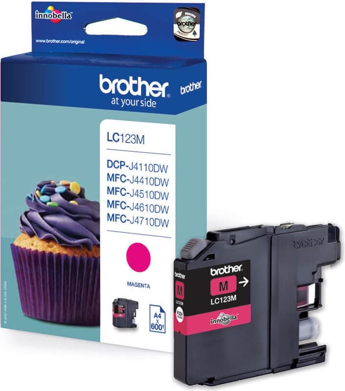 Brother Tintenpatrone LC-123M, magenta, 600 Seiten