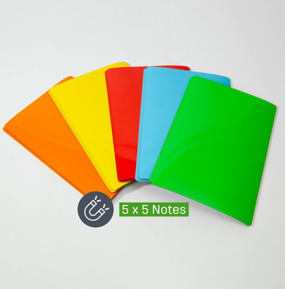 Whiteboard Haftnotizen Sigel Magnetic Notes Meet up MU103, 10x15cm, Kunststoff/Magnet-Papier, sortiert, Pack 25 Stück