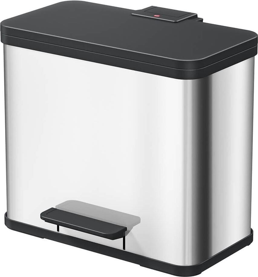 Abfallsammler Hailo Öko trio plus L6332000, 3x9 Liter, Edelstahl