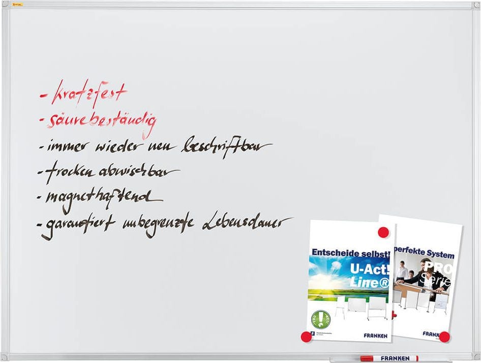 Whiteboard Franken X-tra!Line SC3209, 100x150cm, emailliert, trocken abwischbar