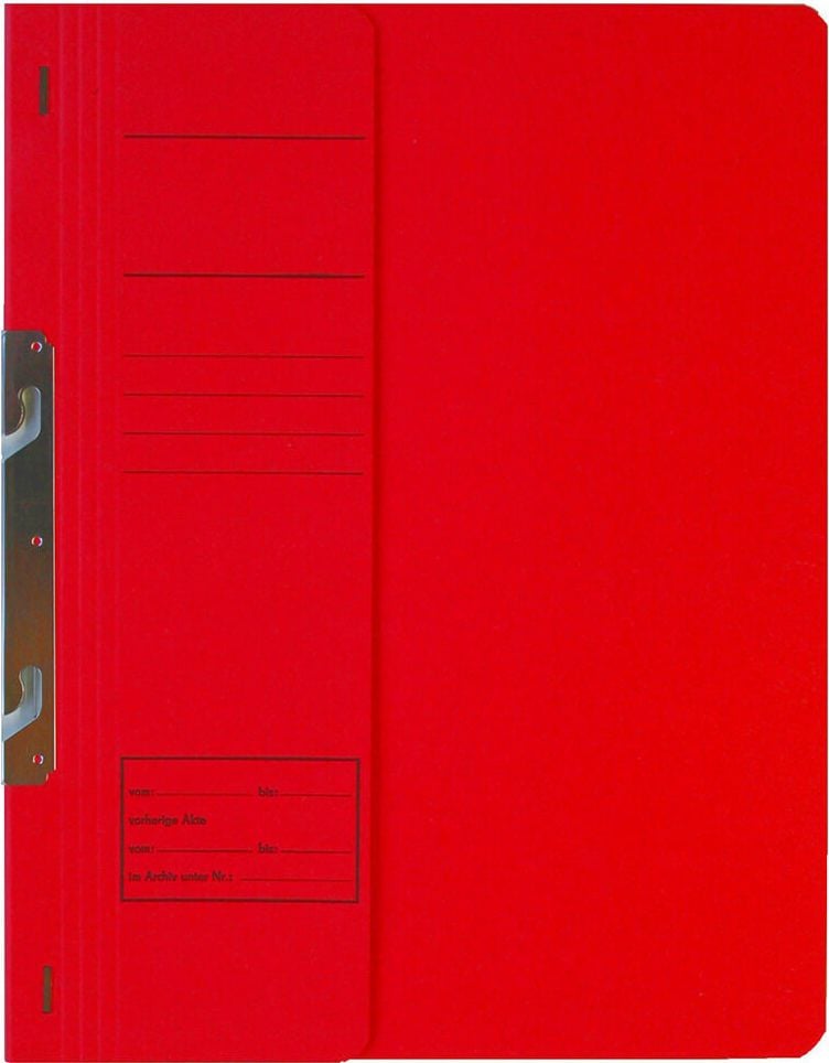 Einhakhefter Corona, A4, 1/2 Deckel, kaufm. Heftung, Manilakarton
250 g/m², rot