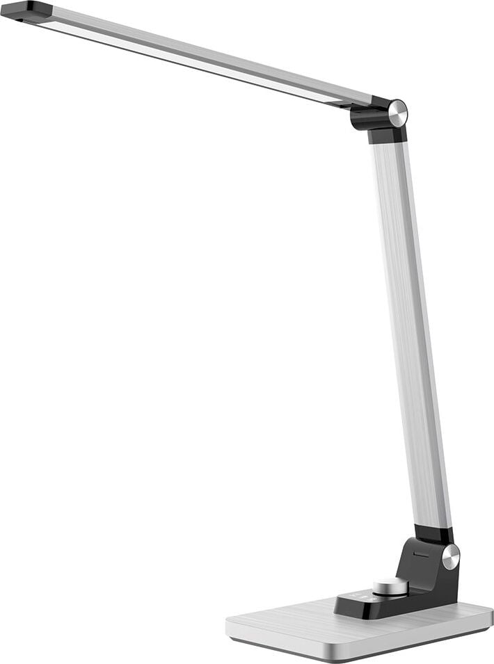 LED-Schreibtischleuchten Hansa Breeze 5011.103/5011.104, 9 W LED (warmweiß-tageslichtweiß), 450lm, 3 Farbtemperaturen, stufenlos dimmbar, Abschaltautomatik, Standfuß, grau