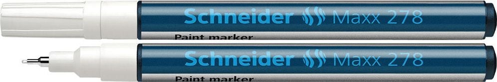 Lackmarker Schneider Maxx 278 1278, ca. 0,8mm, Rundspitze, weiß