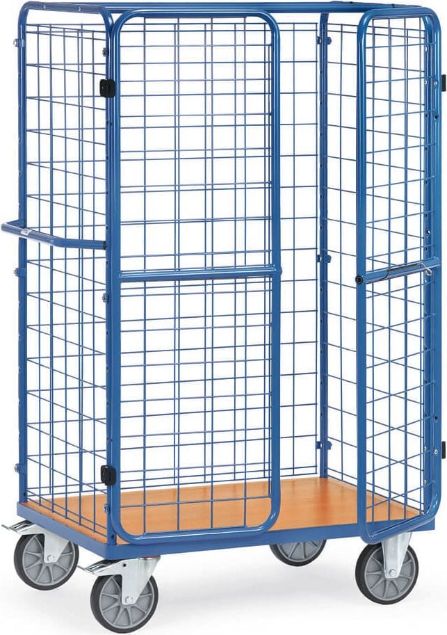 Transportwagen fetra Paketwagen 8582-3, 100x70cm Ladefläche, Drahtgitterwände,
Doppelflügeltüren, bis 600kg