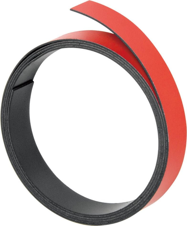 Magnetband Franken M802, 1m/10mm, 1mm stark, magnetisch, rot