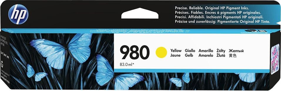 HP Tintenpatrone D8J09A Nr. 980A, yellow, 83ml, 6.600 Seiten