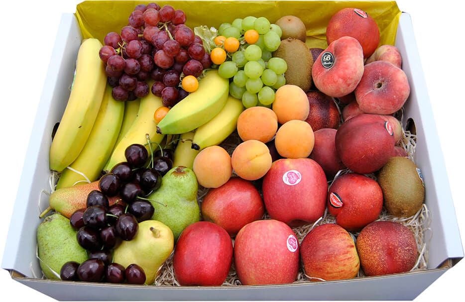 Obst-Paket Plus - wöchentliches Abo, 10kg, Bananen, Äpfel, Birnen, Früchte der
Saison, Weintrauben, Kiwi und Physalis