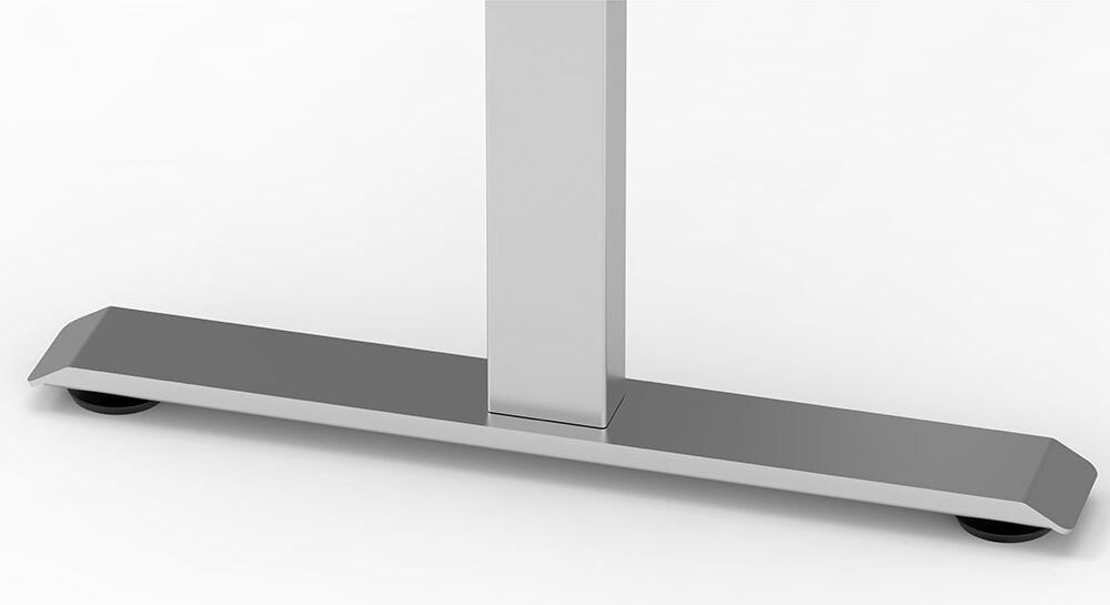 Schreibtischgestell a-series AS1623, elektrisch, für Tischplatten 120-200 x 120-200cm (BxT),
höhenverstellbar Bereich 60-125cm, T-Fuß,
silber, silber