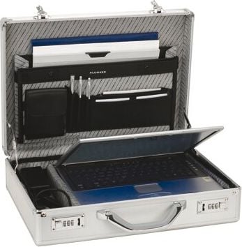 Aktenkoffer ALUMAXX Kronos 45131, für 15-17 Zoll Notebooks, Aluminium