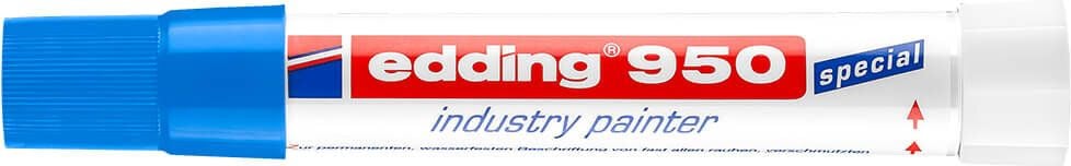 Pastenmarker Edding 950 Industrie Pastenmarker, ca. 10mm, Rundspitze, für besonders schwierige Oberflächen, blau