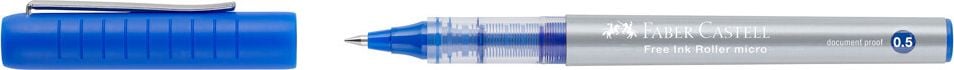 Tintenroller Faber-Castell Free Ink Roller Micro 3485, ca. 0,5mm, Kappe mit Clip, Spitzenfarbe=Schreibfarbe, rot