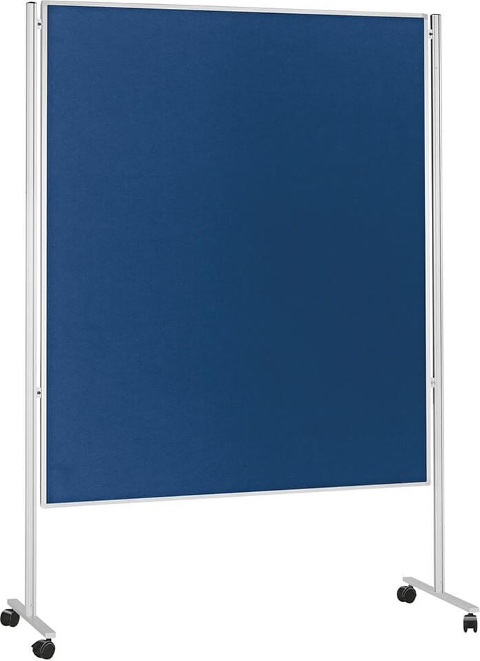 Moderationstafeln Magnetoplan einteilig mobil 11011, Tafel: 150x120cm (HxB), einteilig, pinnbarer
Filz farbig, Standfuß mit Rollen, blau