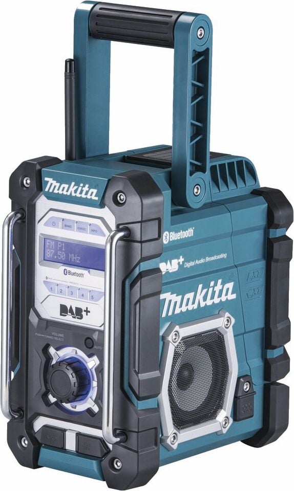 Baustellenradio Makita DMR112, Akku, Netzbetrieb, Bluetoothfunktion, DAB,
DAB+, FM