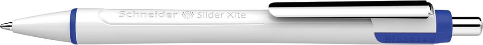 Kugelschreiber Schneider Slider Xite XB 1332, Mehrweg, Strichbreite XB ca. 0,7mm, Druckmechanik, Metallclip, blau