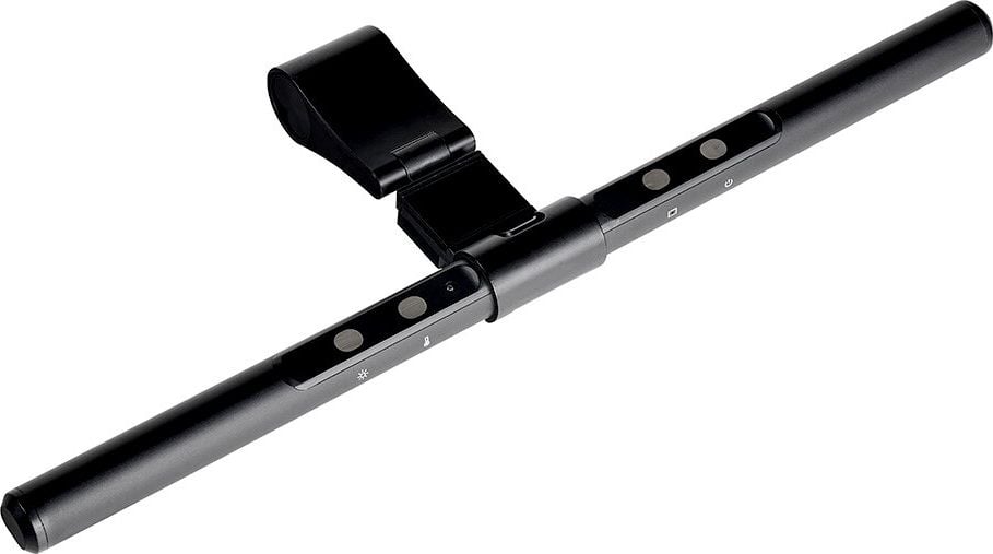 LED-Bildschirmleuchten Alco 9096-11, 5 W LED (warmweiß-tageslichtweiß), 275lm, stufenlos dimmbar, 4 Farbtemperaturen, Lichtsensor, Klemme, schwarz, schwarz