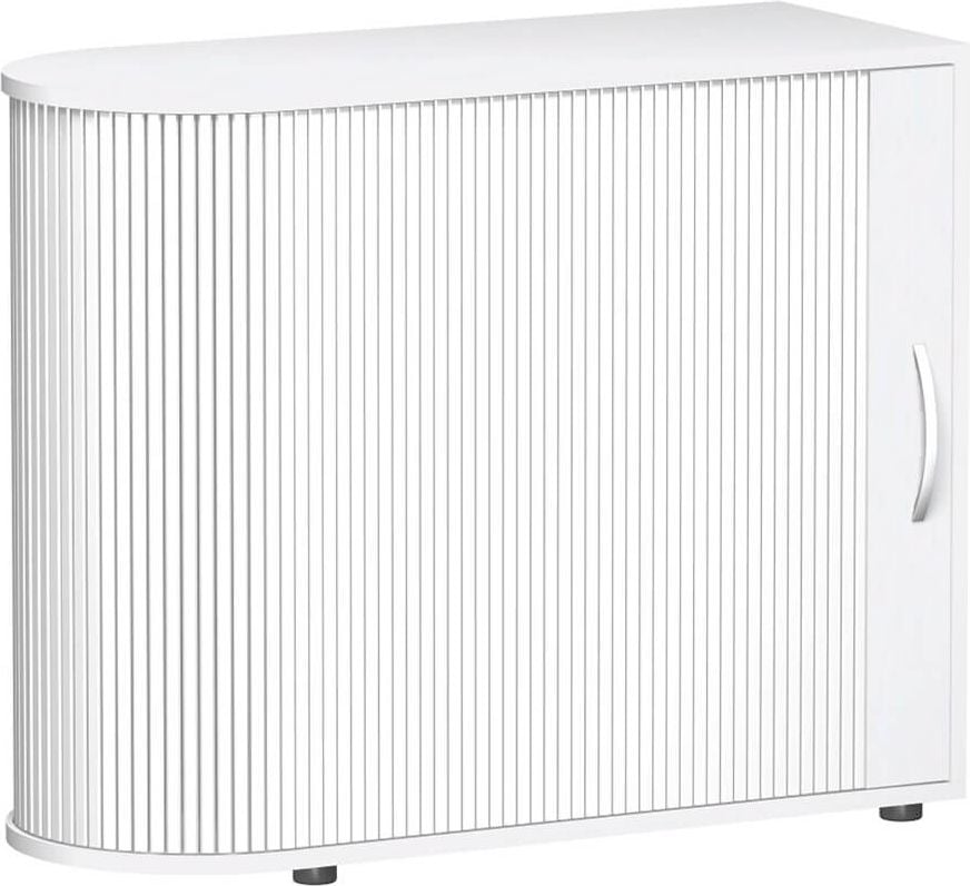 Aktenschrank Geramöbel Flex S-382101, 100x83x40cm (BxHxT), 1 Querrollladen, 1
Fachboden, 2 Ordnerhöhen, Bogengriff, weiß