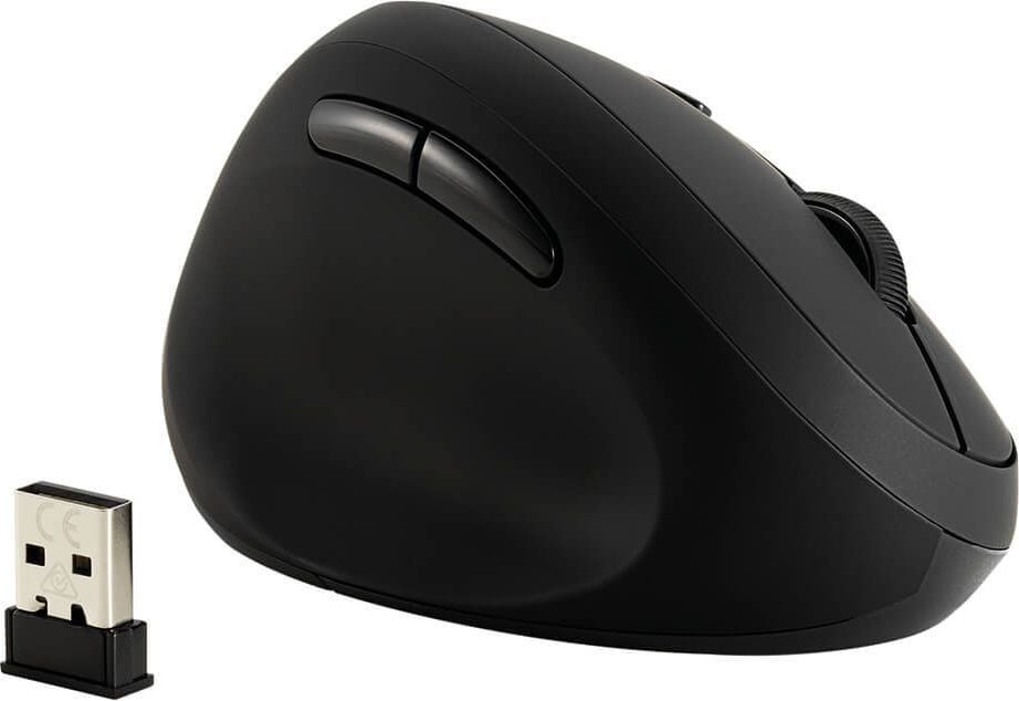 Maus Kensington Pro Fit Ergo Wireless K79810WW, vertikal, für Linkshänder, USB, 6 Tasten,
schwarz