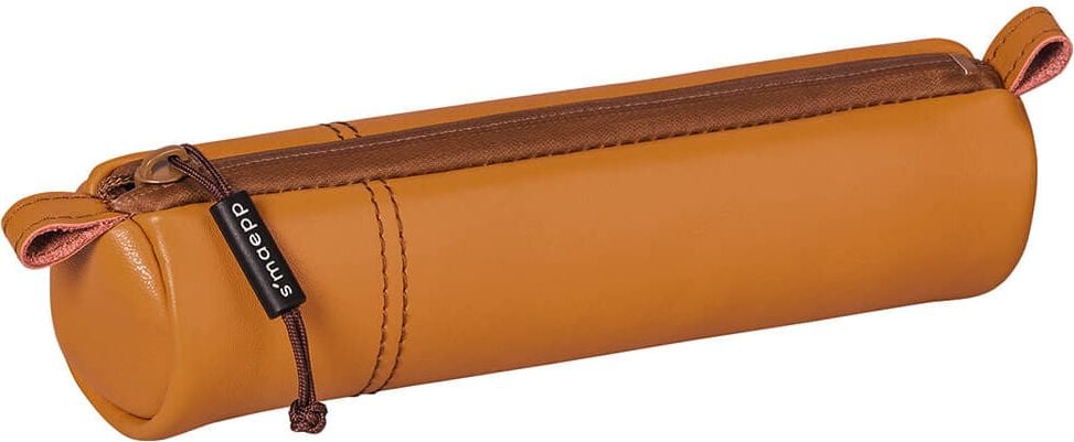 Federmappen Brunnen Schlampermäppchen smaepp S 10-4921170, rund, 20x4,5cm, Naturleder, Reißverschluss,
gummierter Zipper, braun
