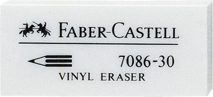 Radierer Faber-Castell Vinyl Eraser 7086-30, 18x12x41mm, weiß