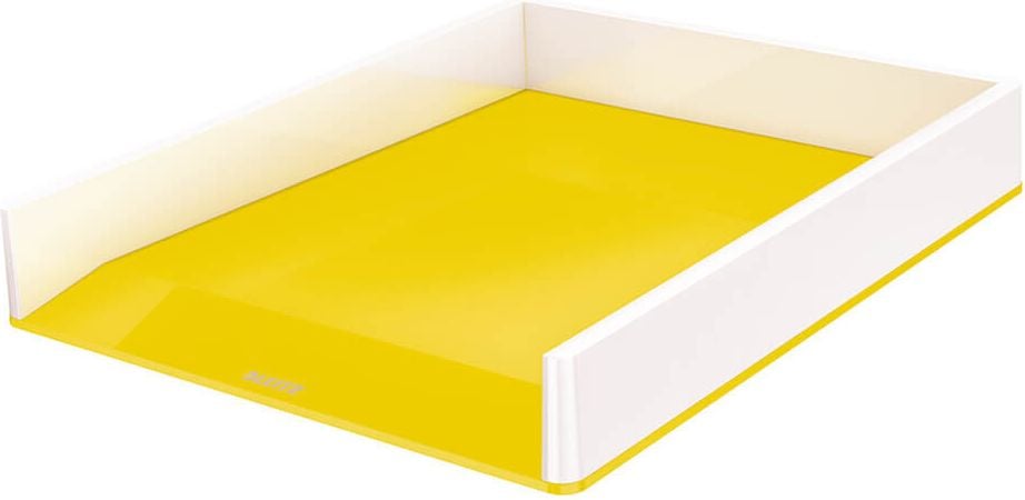 Ablagekorb Leitz WOW Duo Colour 5361, A4, 4,9cm hoch, Polystyrol (PS), zweifarbig,
hochglänzend, gelb