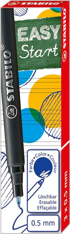 Tintenrollerminen STABILO EASYoriginal 6890, M ca. 0,5mm, blau, für EASYoriginal, Pack 3
Stück, blau