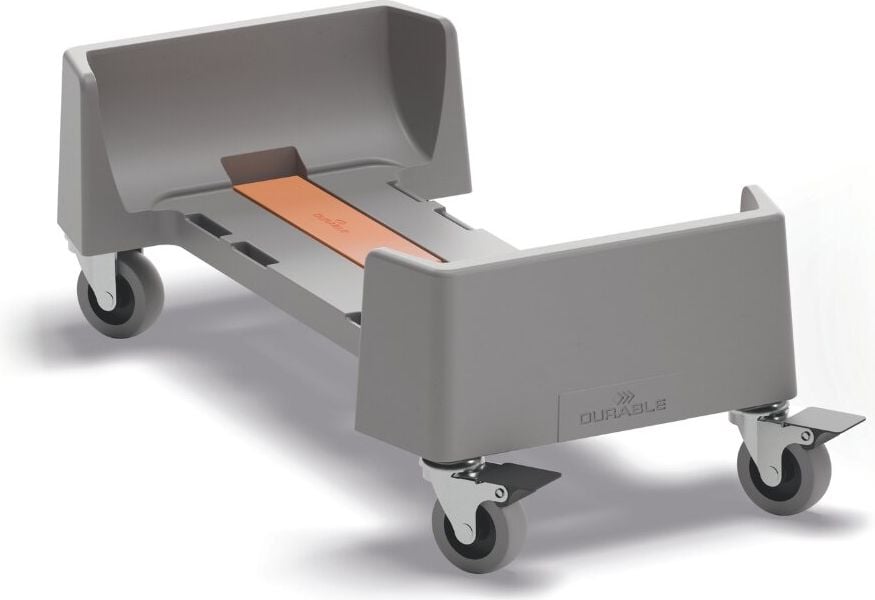 Abfallfahrwagen Durable 60LrPP, 4 Lenkrollen, rechteckig, belastbar bis 80kg