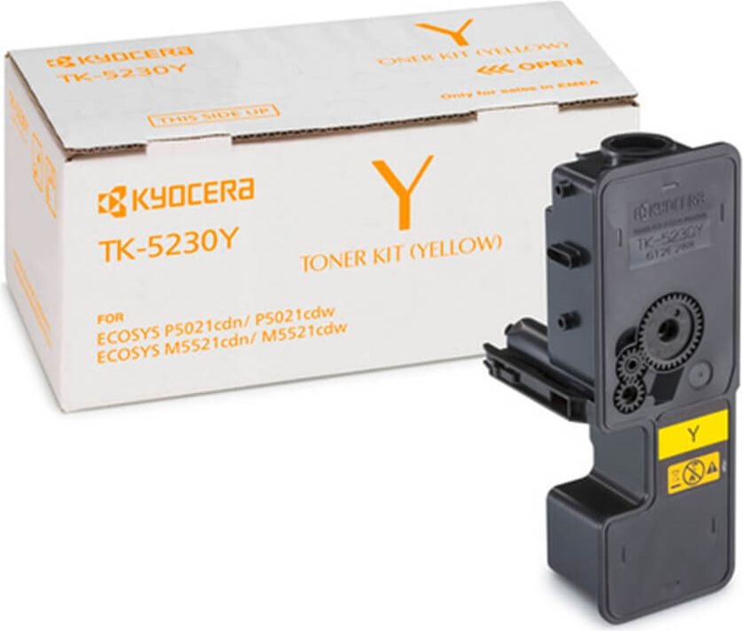 Kyocera Lasertoner TK-5230Y, yellow, 2.200 Seiten