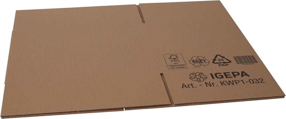 Versandkarton FEFCO 0201 KWP1-045, 150x150x150mm (LxBxH), braun, ohne
Höhenrillung, Pack 25 Stück