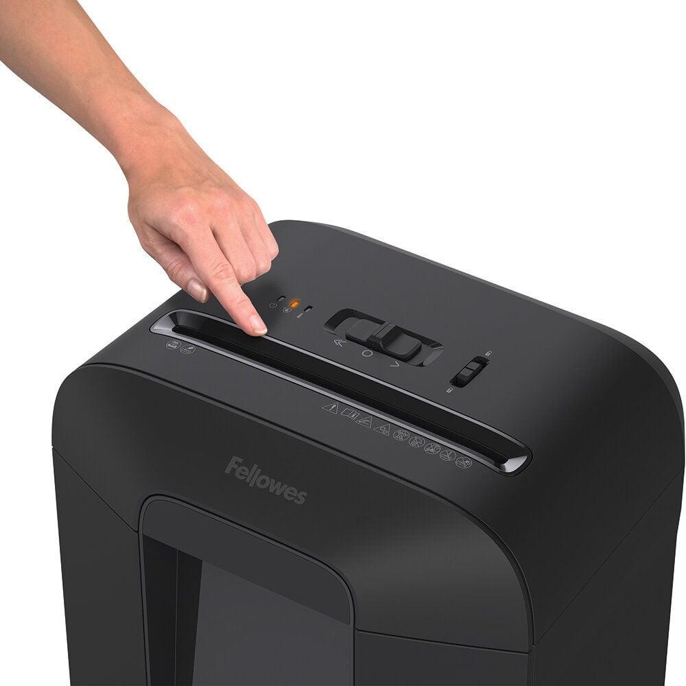 Aktenvernichter Fellowes Powershred LX85 4400801, 4x40mm Partikelschnitt, ca. 12 Blatt, 19 Liter Behälter, schwarz