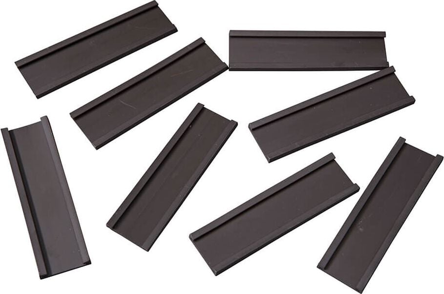 Etikettenhalter C-Profil Ultradex 8467, 20mm x 7cm, magnetisch, Pack 8 Stück, braun