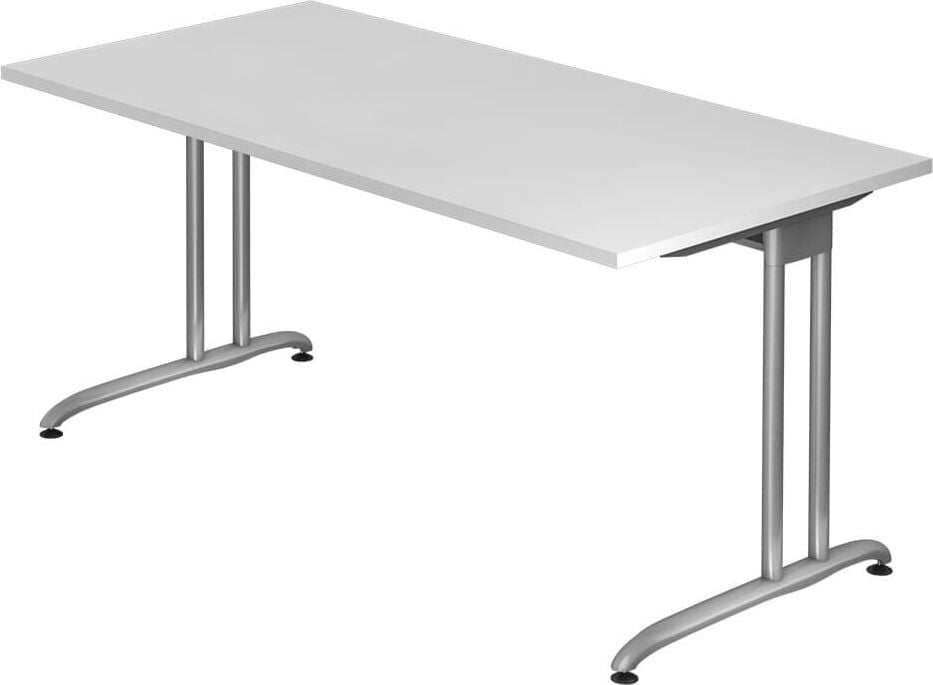 Schreibtisch Hammerbacher BS16, 160x72x80cm (BxHxT),
rechteckig, C-Fuß, weiß