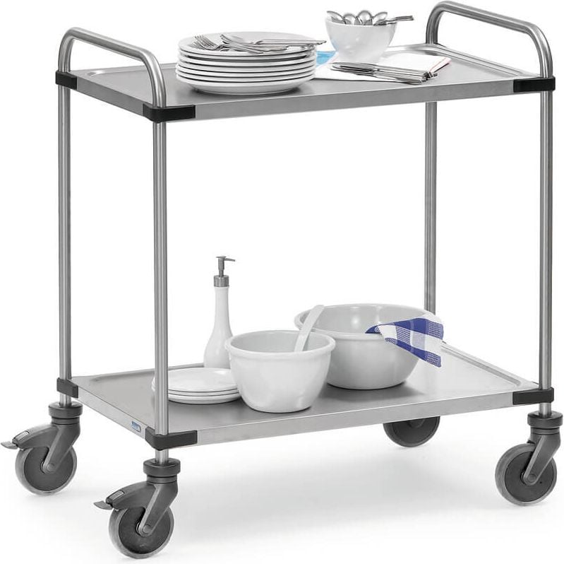 Transportwagen fetra Etagenwagen 5011, 100x50cm Ladefläche, 2 Böden, bis 120kg,
Edelstahl
