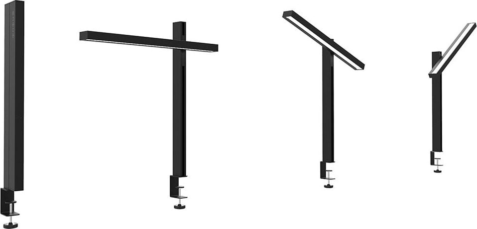 LED-Schreibtischleuchte Unilux ZENITH 400188588/400188589, 11 W, LED (warmweiß-tageslichtweiß), 113lm/W, 5 Farbtemperaturen, dimmbar, Tischklemme, schwarz