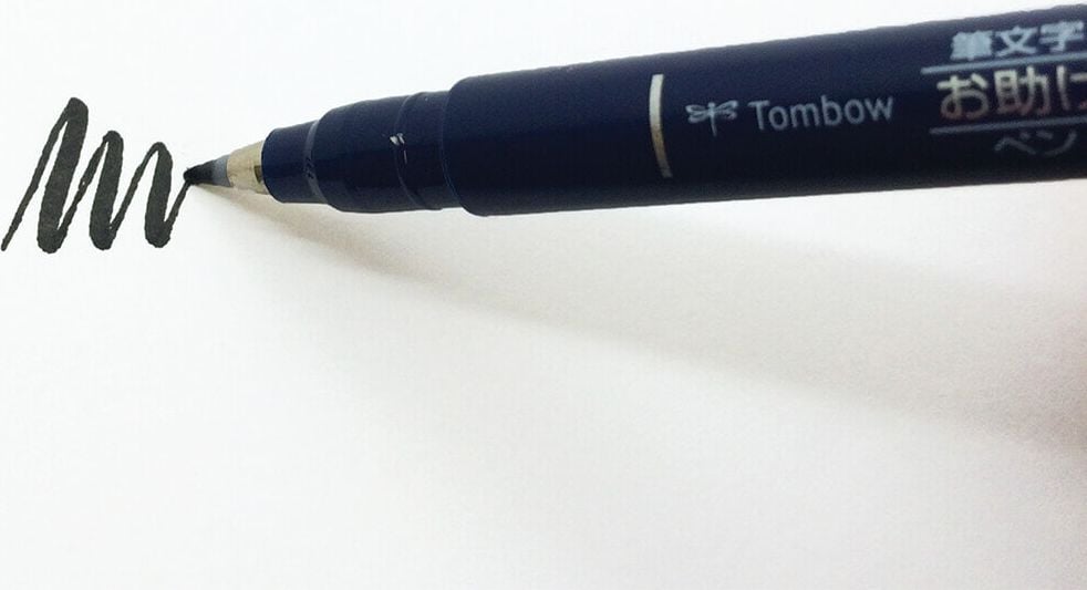 Fasermaler Tombow Fudenosuke Brush Pen WS-BH, Strichstärke variabel, Pinselspitze, harte
Spitze für kleine Schriften, schwarz