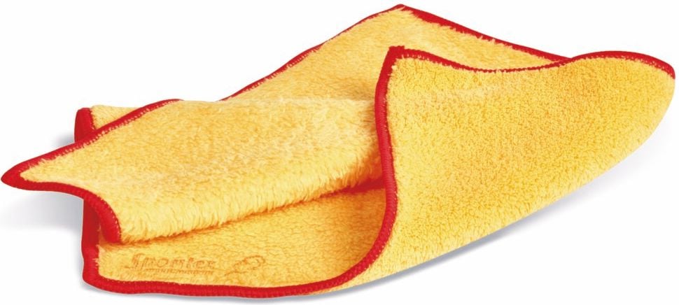 Mikrofasertücher Spontex Microfibre Ultimate Clean Set x3, je 30x30cm, Set: grünes Allzwecktuch, blaues Fenstertuch, gelbes Staubtuch, Pack 3 Stück