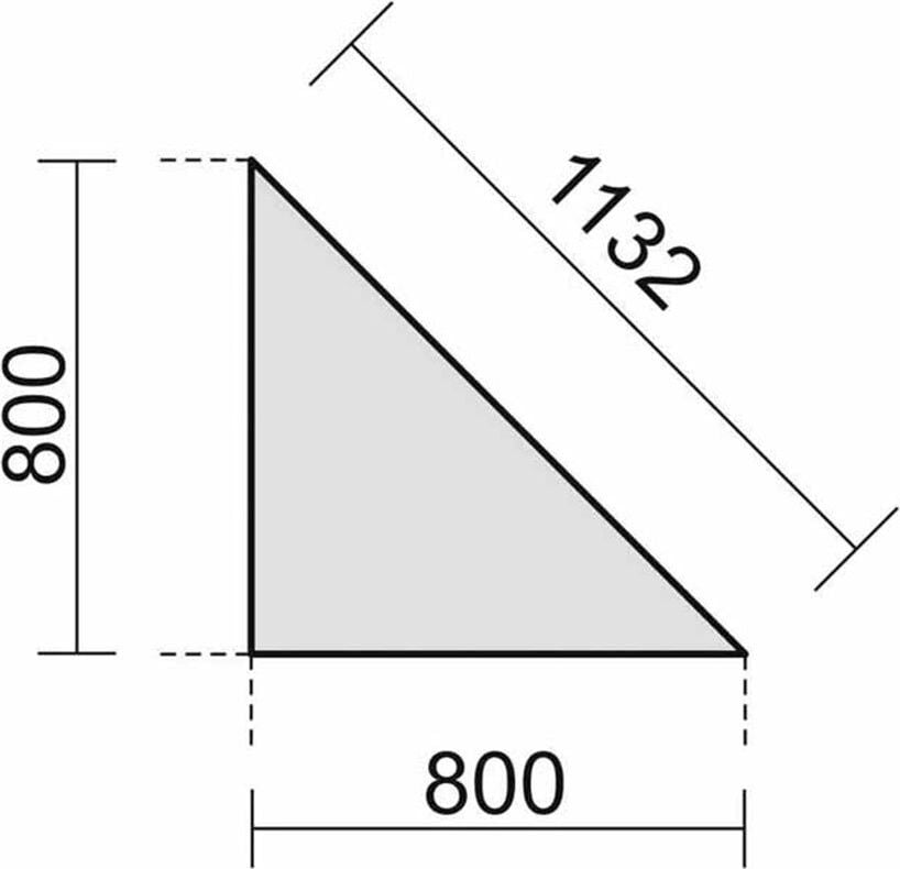 Eckverbindung Geramöbel S-555508-WA, 80x80cm (BxT), 68-80cm Höhe,
Dreiecksform, Stützfuß, hellgrau