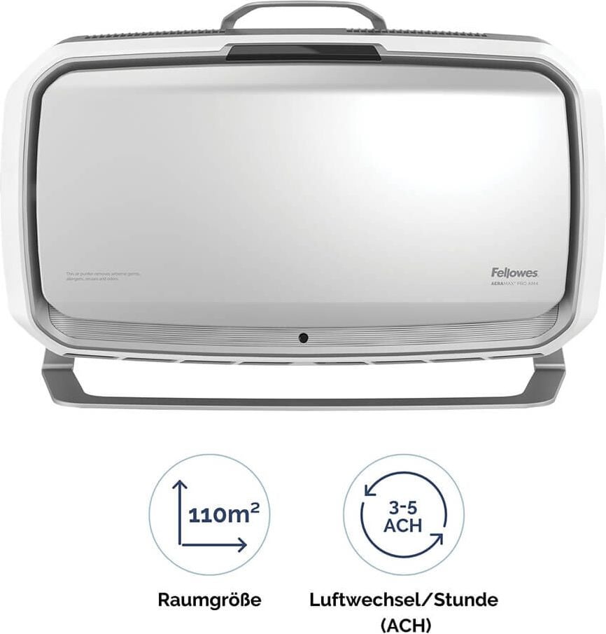 Luftreiniger Fellowes AeraMax Pro AM4S, bis 110m², bis 748 m³/h, Bodenständer, True
HEPA Filter filtert 99,97% aller Partikel