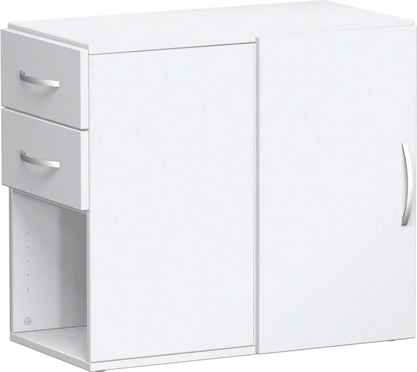 Anstellschrank Geramöbel Flex S-381300, 42x72x82cm (BxHxT), 2 Schubladen, 1
Fachboden, 2 Ordnerhöhen, Stellfüße, weiß