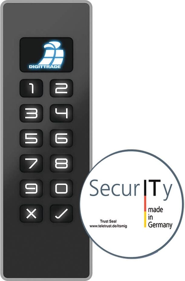USB-Stick Digittrade Kobra Stick Basic DG-KSB-256, verschlüsselte PIN-Anmeldung,
256 GB, USB Typ C 3.0