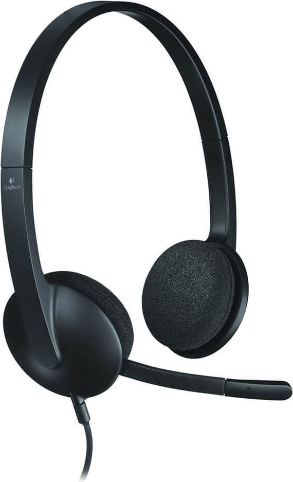 Headset Logitech H340 981-000475, Stereo, USB-A-Stecker, verstellbarer
Kopfbügel, Bügelmikrofon, schwarz