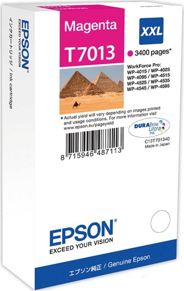 Epson Tintenpatrone T7013 XXL, magenta, 3.400 Seiten, 34,2ml