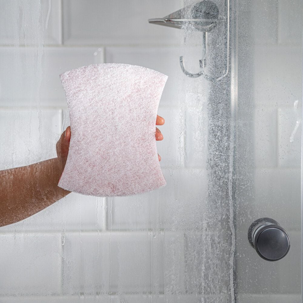 Reinigungsschwamm Scotch-Brite Bath Griffschwamm XXL, Griffschwamm, extra große Größe für das Bad,
für empfindliche Oberflächen wie Glas, Chrom
und Keramik